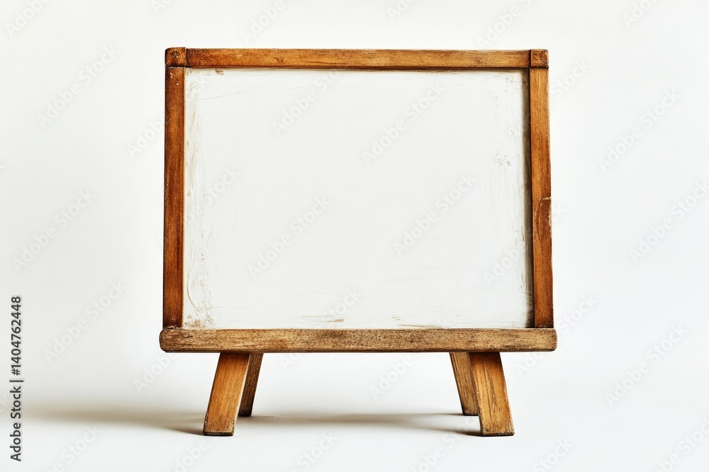 Blank Signboard with Wooden Frame on White Background Blank Signboard with Wooden Frame on White Background