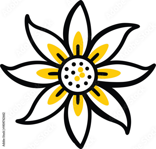 Wallflower, Waxflower, Windflower, Wisteria, Yellow Bell, Zephyranthes (Rain Lily), Snowdrop, Oxeye Daisy, Star Jasmine, Everlasting Daisy, flower logo icon