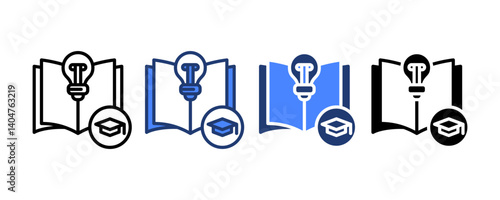 Dissertation Icon set multiple style collection
