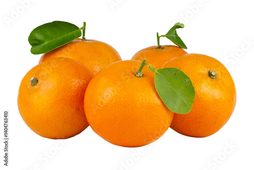 Fototapeta Naklejka Na Ścianę i Meble -  oranges with leaf isolate on white