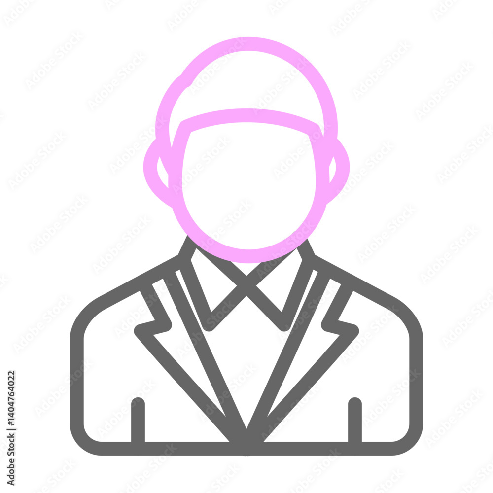 Manager Vector Line Lt Pink Grey Icon Design Manager Vector Line Lt Pink Grey Icon Design