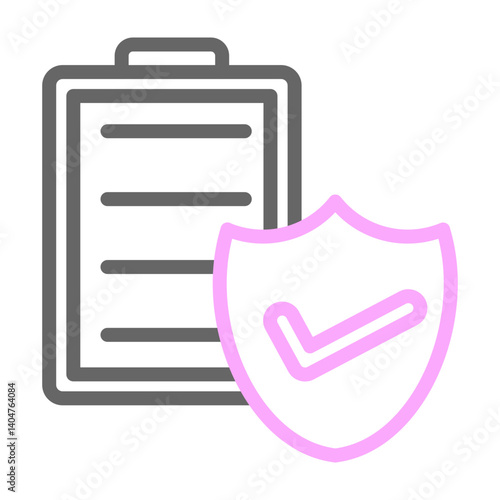 Compliance Vector Line Lt Pink Grey Icon Design