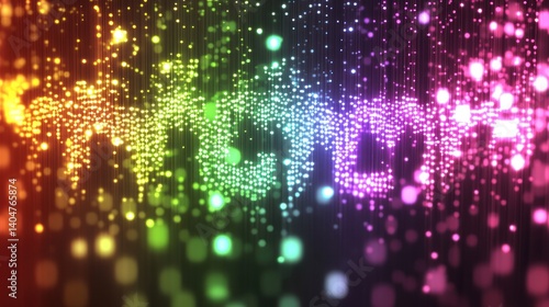Wallpaper Mural Colorful particle rain forming the word "SPECTRUM". Torontodigital.ca