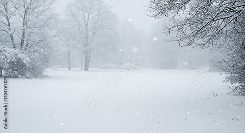 Wallpaper Mural Winter's Embrace: Serene Snowfall in a Frozen Landscape AI Generated Torontodigital.ca