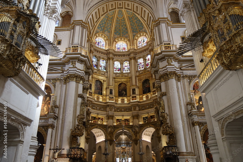 La cathédrale de l'incarnation, ville de Grenade, région d'Andalousie, Espagne