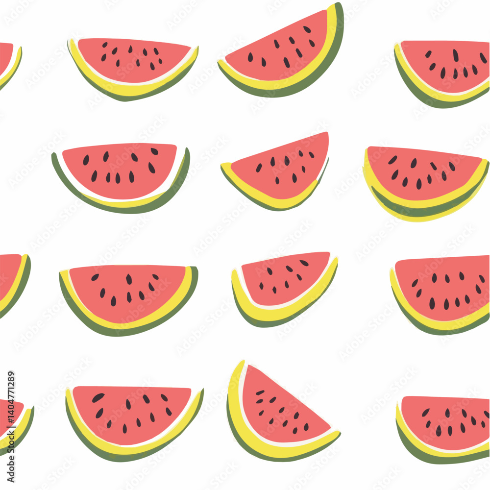 Vector of Watermelon Seamless Pattern with abstract styles Vector of Watermelon Seamless Pattern with abstract styles