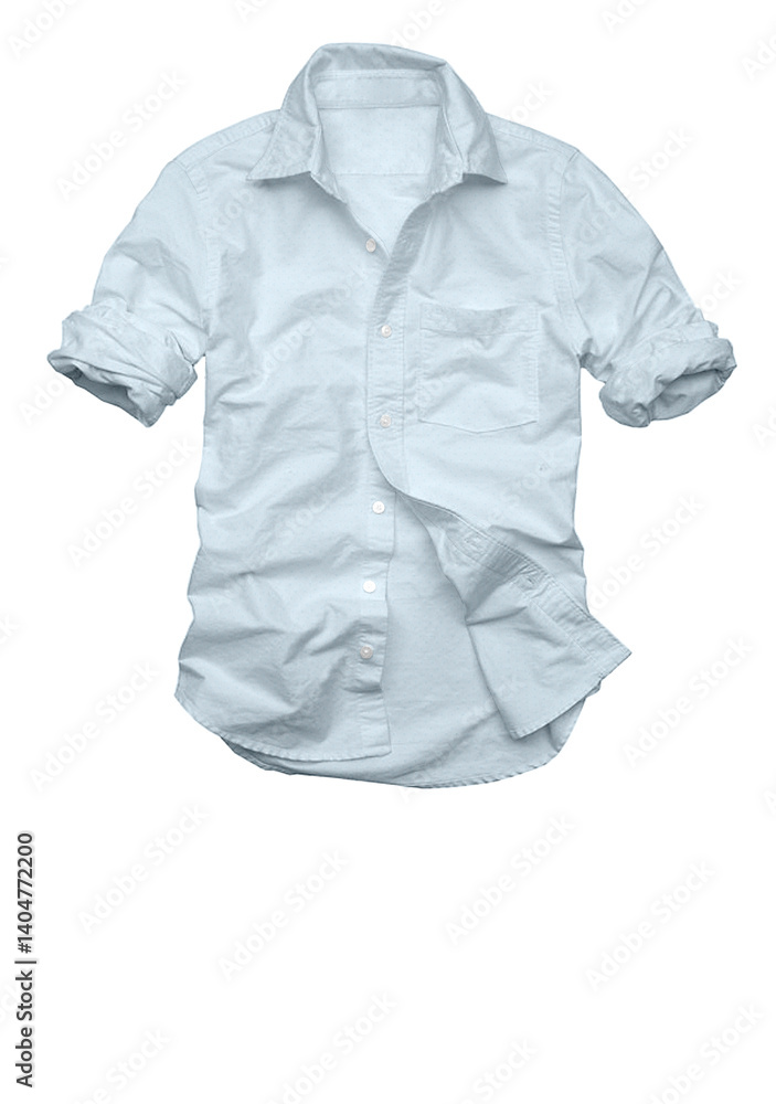 Isolated on a white background, a casual plaid shirt, a classic garment of cotton fabric, showcases its timeless style and design Isolated on a white background, a casual plaid shirt, a classic garment of cotton fabric, showcases its timeless style and design