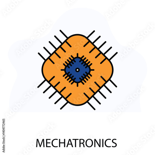 Mechatronics Engineering and Automation Vector icon design