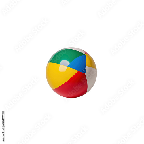 Colorful Inflatable Beach Ball Isolated onTransparent background