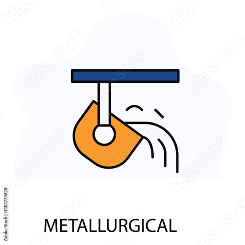 Metallurgical Engineering and Material Science vector Icon design