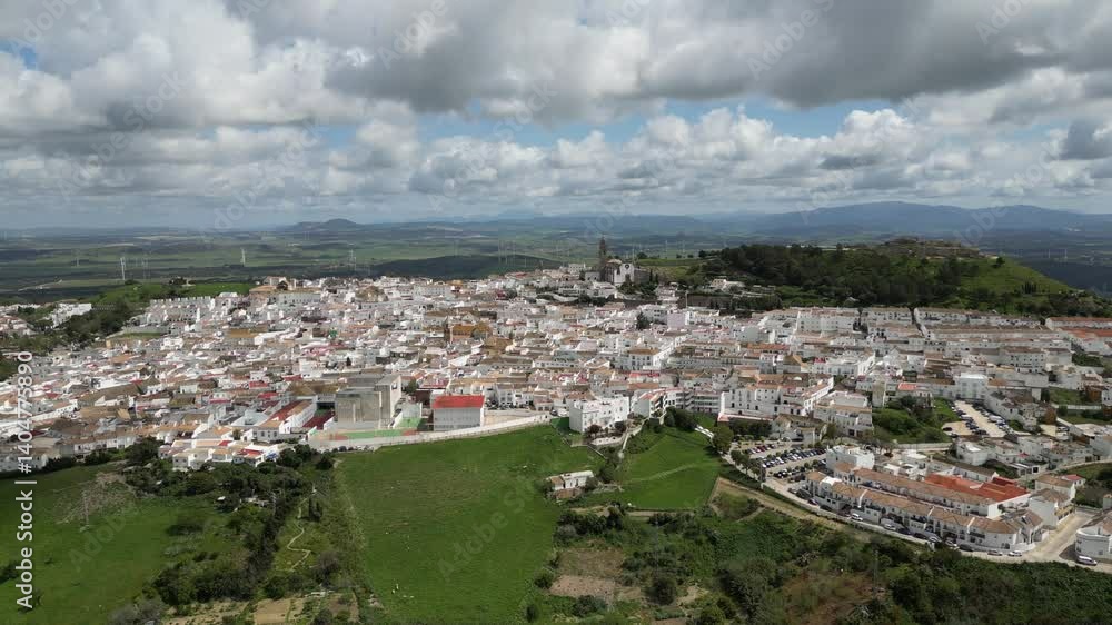 hermoso paisaje con el municipio de Medina Sidonia, Andalucía hermoso paisaje con el municipio de Medina Sidonia, Andalucía