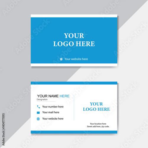 modern business card design . double sided business card design template .