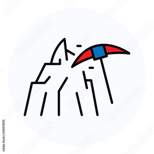 Underground Mining and Mineral Extraction vector Icon design