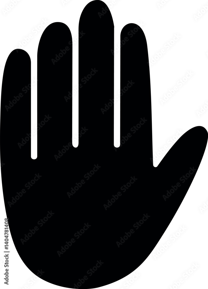 Obraz premium Hand line icon, stop sign, vector EPS10