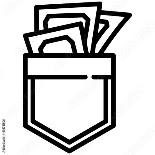Pocket icon for dishonesty , website, application, printing, document, poster design, etc