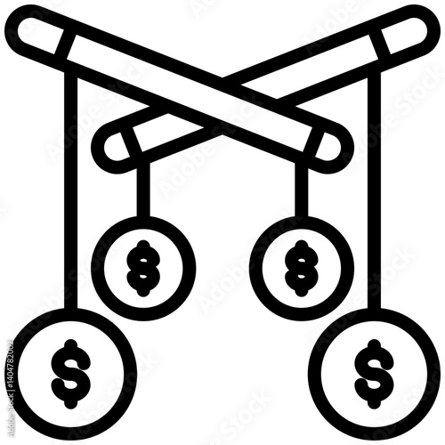 Price manipulation icon for dishonesty , website, application, printing, document, poster design, etc