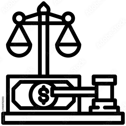 Court icon for dishonesty , website, application, printing, document, poster design, etc