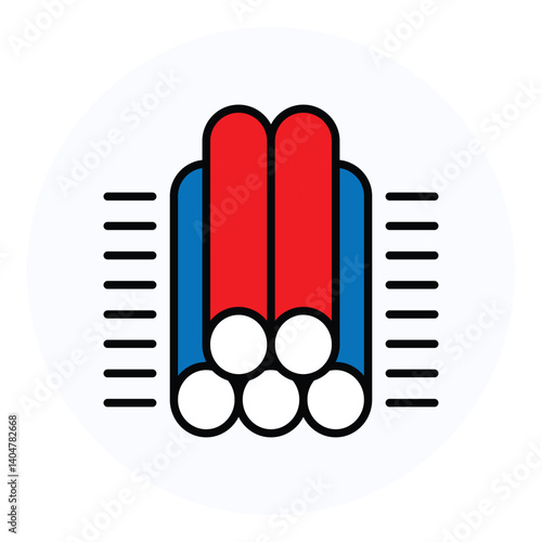 Flat Icon of Building Materials Stack vector icon design