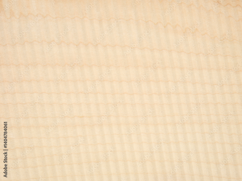 Sliced European maple with a rhythmic diagonal wave pattern in a veneer surface