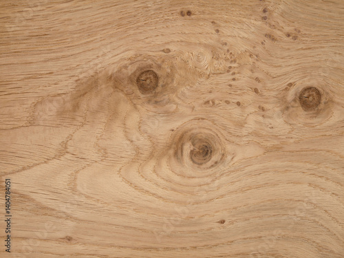 Obraz na płótnie Oak Roseneiche veneer showcasing a medley of knots and rich grain details w salonie