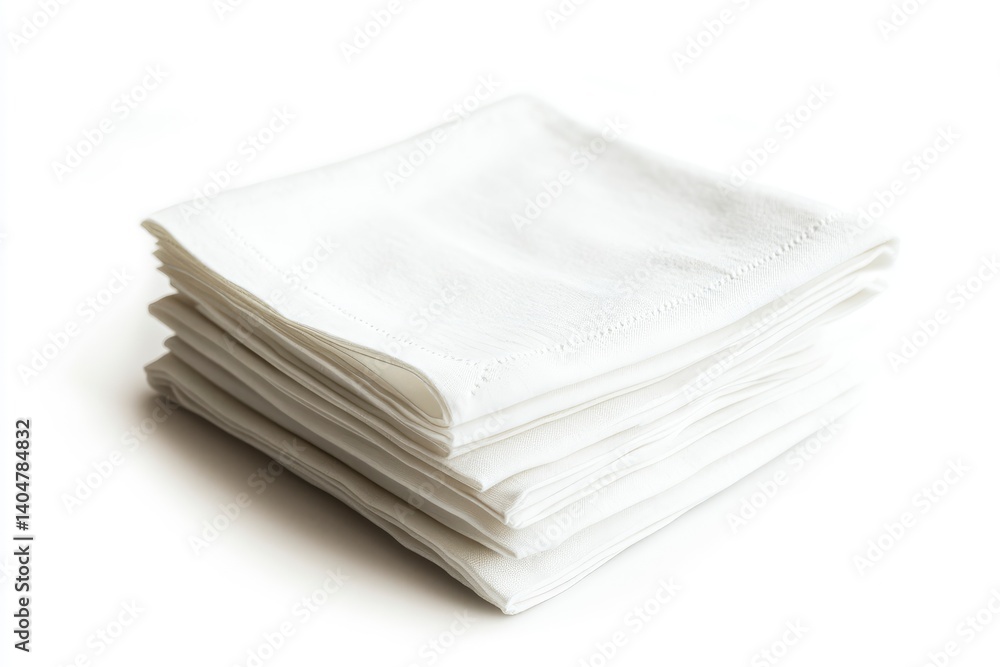 Crisp White Linen Napkins: A Stack of Simple Elegance Crisp White Linen Napkins: A Stack of Simple Elegance