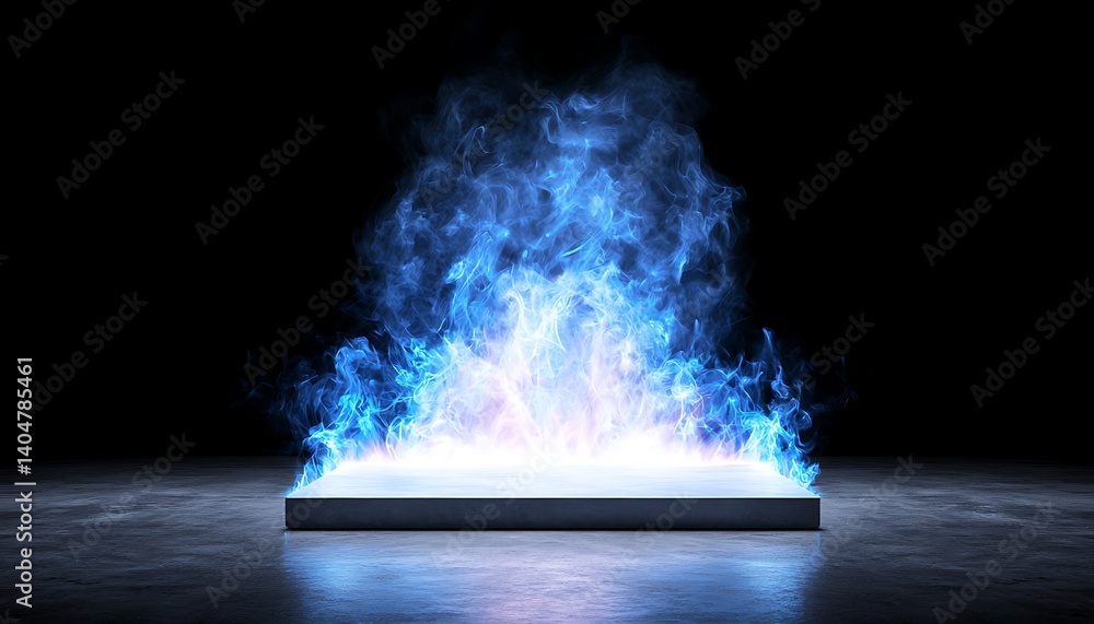 Abstract Blue Fire Platform Abstract Blue Fire Platform