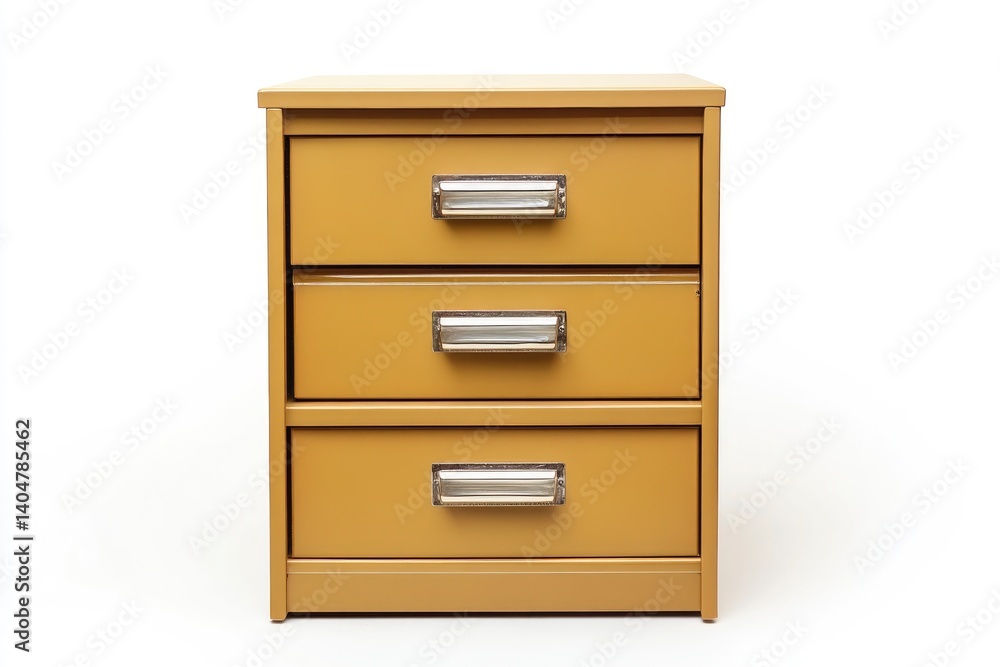 Three Drawer Filing Cabinet Furniture on White Background Three Drawer Filing Cabinet Furniture on White Background