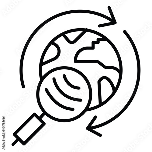 Geophysical Mapping and Subsurface Study vector Icon design