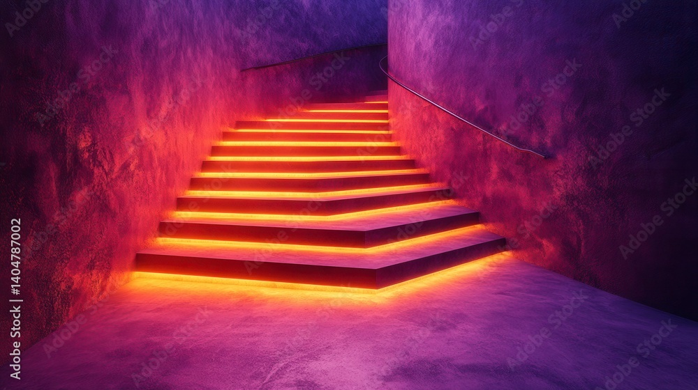 Lit staircase Lit staircase