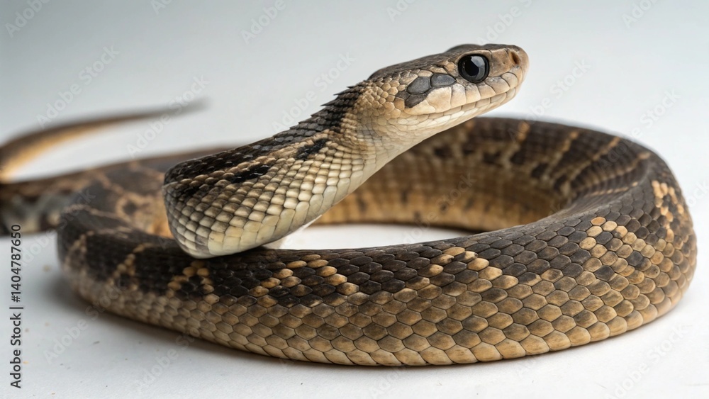 Fototapeta premium Antiguan Racer Snake on studio background 