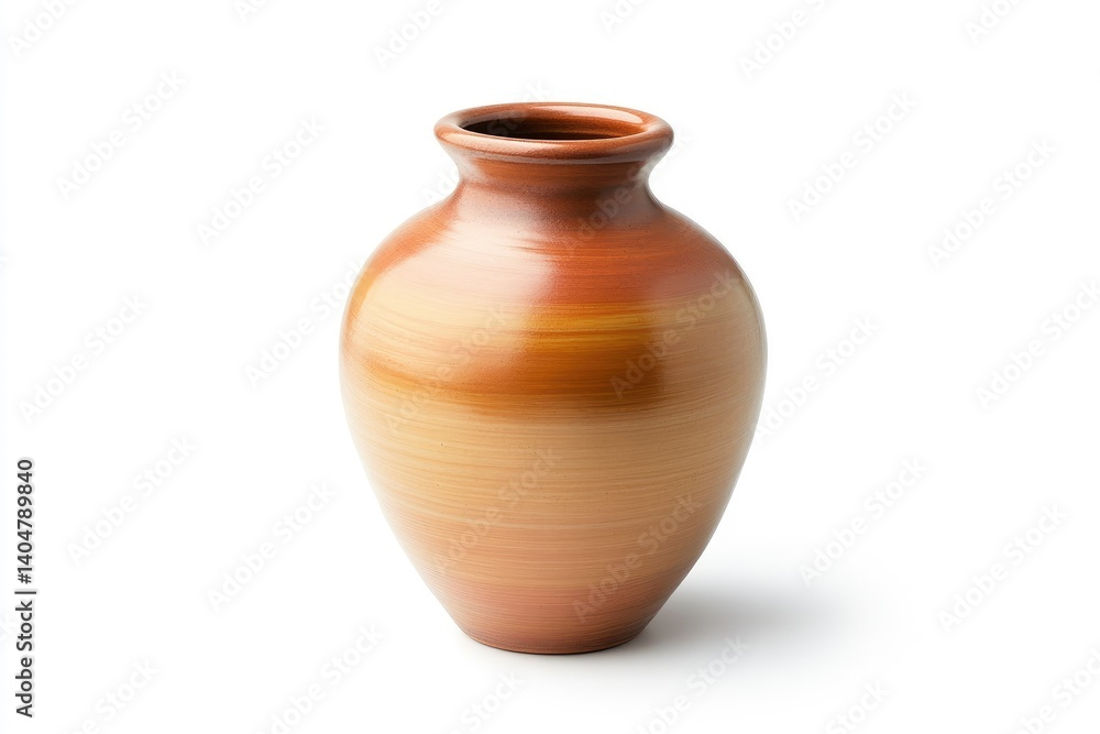 Clay Vase Isolated on White Background for Decoration Clay Vase Isolated on White Background for Decoration