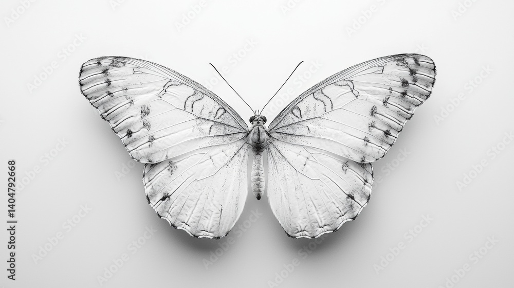 Butterfly with intricate patterns displayed on a light backdrop emphasizes its delicate beauty and symmetry Butterfly with intricate patterns displayed on a light backdrop emphasizes its delicate beauty and symmetry