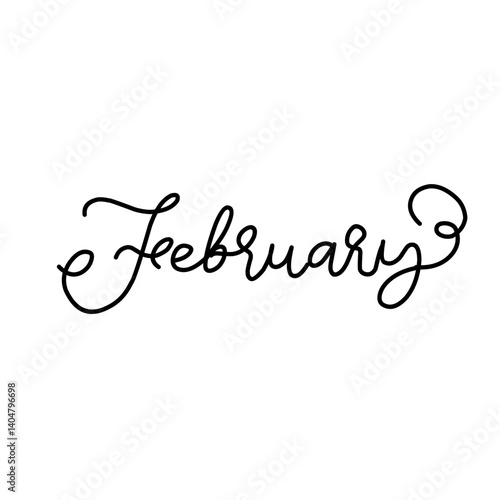 February font vector collection. Black handwritten vector illustration.
