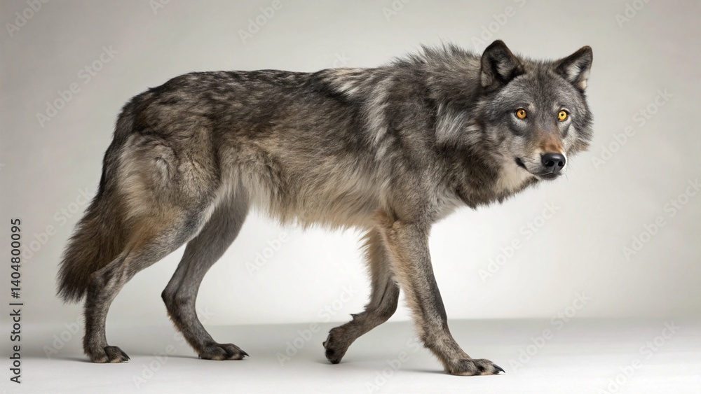 Fototapeta premium Apennine Wolf on studio background