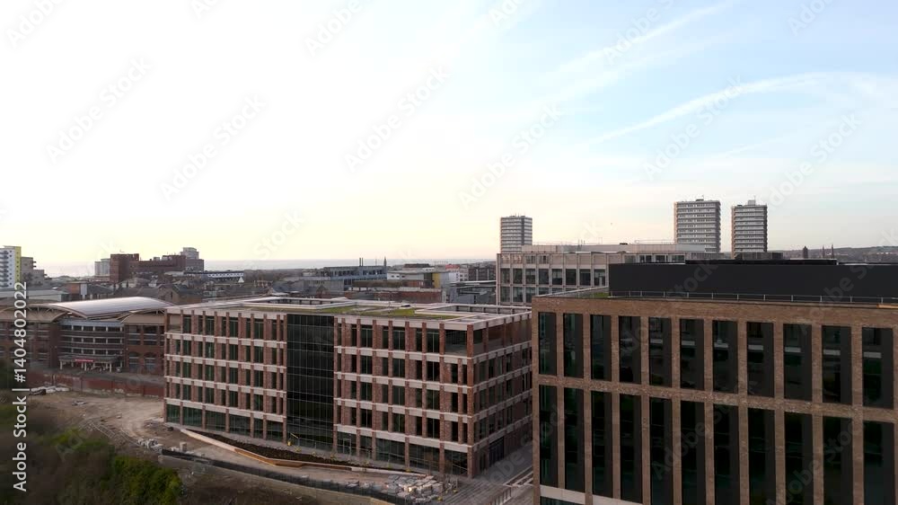 Aerial view of Maker and Faber Buildings in Sunderland Aerial view of Maker and Faber Buildings in Sunderland