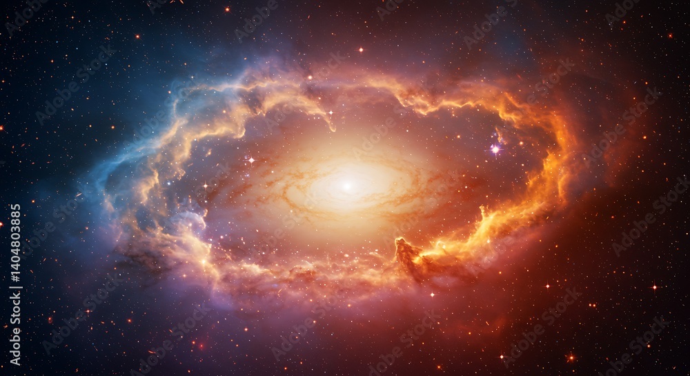 Obraz premium Cosmic Heartbeat AI Generated