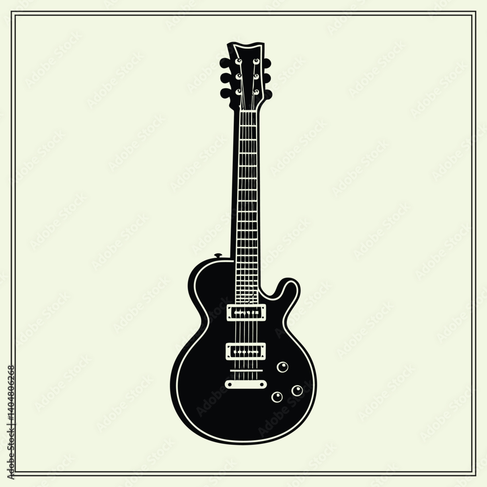 Obraz premium Guitar Silhouette, Rock Sound
