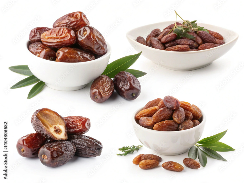 Fototapeta premium dates image on white background image