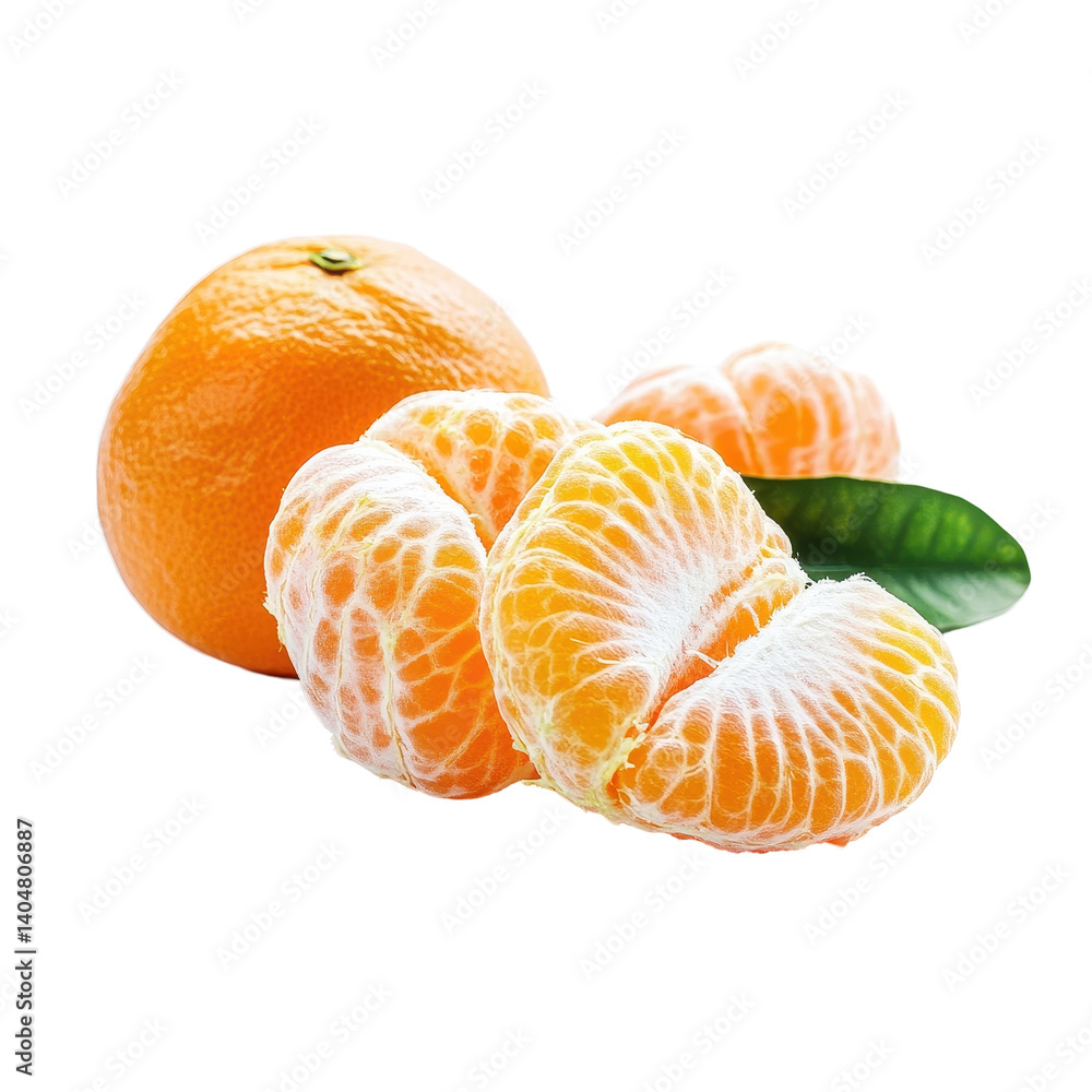 Fresh tangerine and clementine segments arranged neatly against a bright Transparent background, Tangerine or clementine isolated on PNG background Fresh tangerine and clementine segments arranged neatly against a bright Transparent background, Tangerine or clementine isolated on PNG background