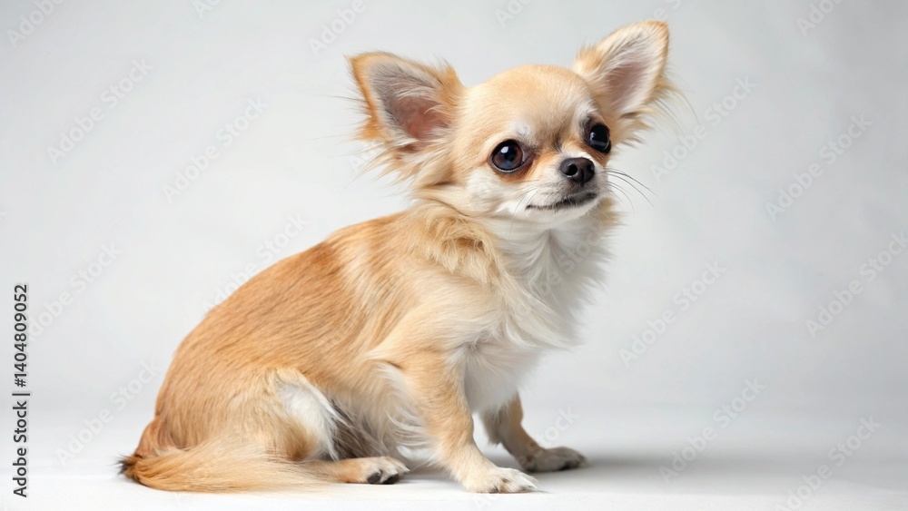 Apple Head Chihuahua on studio background
Apple Head Chihuahua on studio background