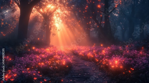 Fantasy forest scene 