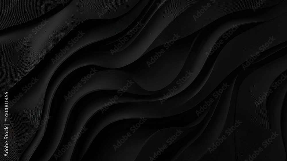 A black abstract design with curved lines. A black abstract design with curved lines.