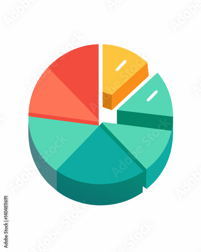 A pie chart demonstrating the percentage breakdown of costs at each stage of a products existence.. Vector illustration