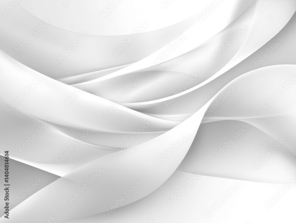 Soft White Curves and Waves Creating Elegant Textured Background Soft White Curves and Waves Creating Elegant Textured Background