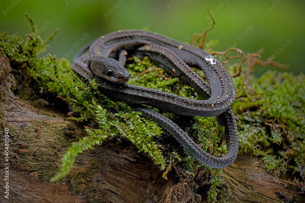 Obraz premium Xenodermus javanicus, also known as the dragon snake
