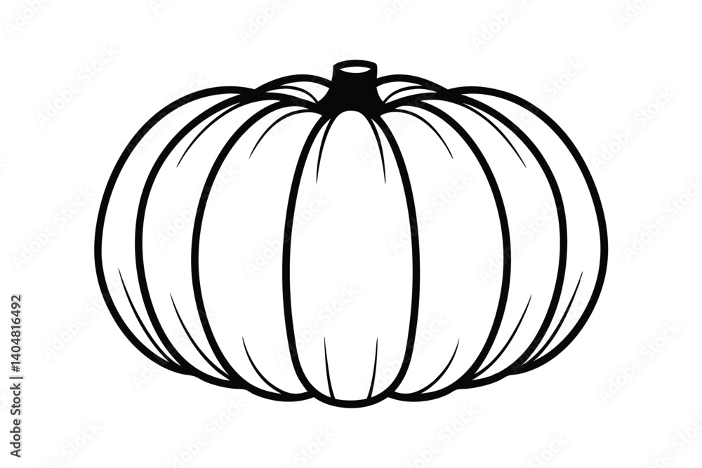Halloween Pumpkin Vector Outline Illustration With Simple Graphic Design Ideal For Coloring Pages And Templates Halloween Pumpkin Vector Outline Illustration With Simple Graphic Design Ideal For Coloring Pages And Templates