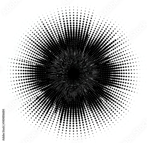 Geometric radial dots: Abstract radial dot design, showcasing a mesmerizing pattern. The intricate arrangement of dots creates a dynamic visual, perfect for adding a modern touch to any project.HALFTO