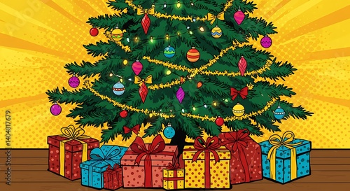 Radiant Festive Burst AI Generated