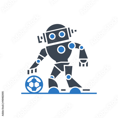 Robot Soccer Dribble Icon