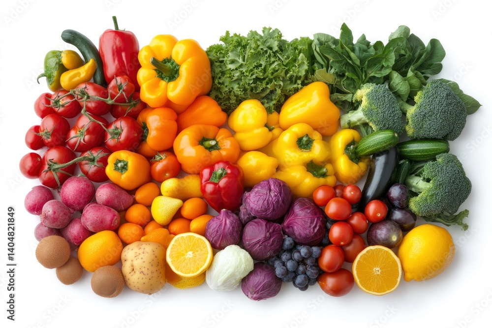 Vibrant Rainbow of Fresh Produce: A Colorful Still Life Vibrant Rainbow of Fresh Produce: A Colorful Still Life